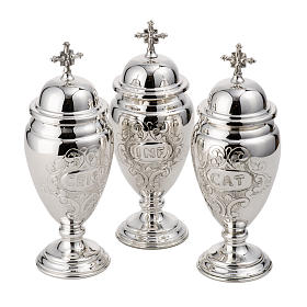 Set for Holy oils in 800 silver 18 cm