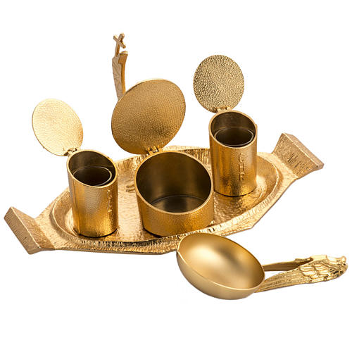 Set for Holy oils in golden bronze 2