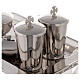 Molina Christening set in nickel plated brass with glass cruets s2