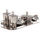Molina Christening set in nickel plated brass with glass cruets s8