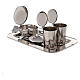 Molina Christening set in nickel plated brass with glass cruets s11