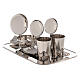 Molina Christening set in nickel plated brass with glass cruets s6