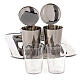 Molina Christening set in nickel plated brass with glass cruets s9