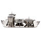 Molina Christening set in nickel plated brass with glass cruets s12