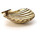 Baptismal shell in gold plated bronze 13x10cm s3