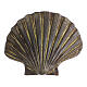 Conchiglia battesimo ottone bronzato 13x10 cm s1