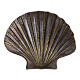 Conchiglia battesimo ottone bronzato 13x10 cm s3