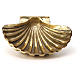 Baptismal shell in gold plated bronze 13x10cm s1