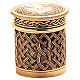 Molina confirmation oil pot in golden brass with decoration in filigree s1