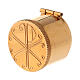 Molina confirmation oil holder with ring in golden brass with PAX symbols s3
