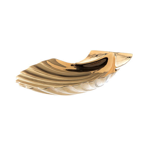 Christening shell in golden brass by Molina 4
