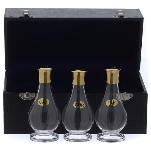 Holy Oils: case with glass containers 3