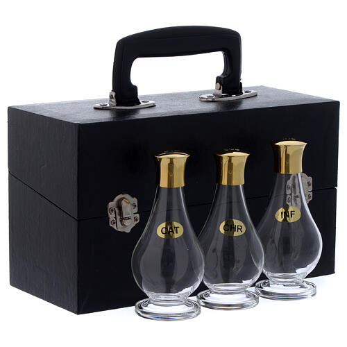 Holy Oils: case with glass jars 2