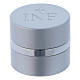 Ampoule pour Huiles Saintes sphérique aluminium argenté diamètre 4,3 cm s1