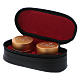 Holy Oils: oval case in faux leather with two aluminium containers, gold s3