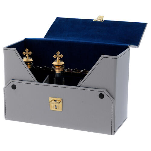 Case with triple Holy oils stock screw cap and tray 3