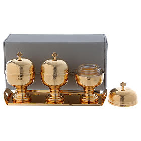 Holy Oils: case in faux leather with Crismera containers 50 cc
