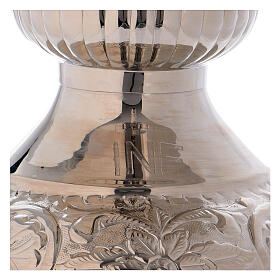 Silver-plated brass vase for holy oils for the sick