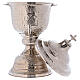 Silver-plated brass vase for holy oils for the sick s5