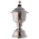 Vase for sacred oils for catechumens made of silver-plated brass s1