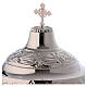 Vase for sacred oils for catechumens made of silver-plated brass s5