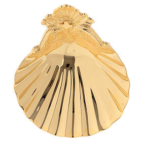 Baptism shell, gold plated brass