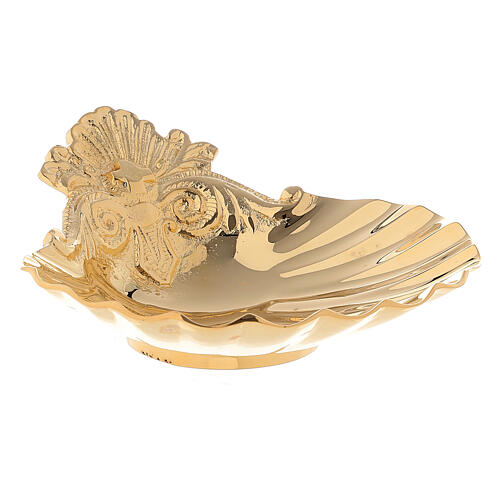 Baptism shell, gold plated brass 3