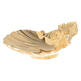Baptismal gold plated brass shell