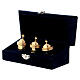 Holy oil set with case, brass s4