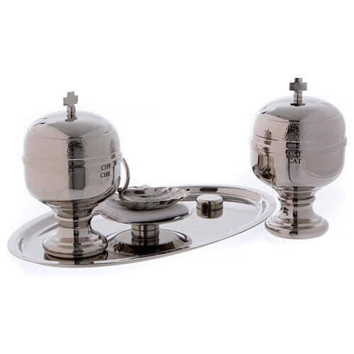 Silver plated christening tray set 2