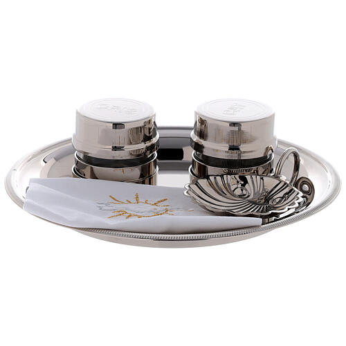 Baptismal set in silver plated brass 1