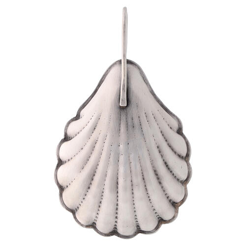 Baptismal shell with handle in silver plated brass 3