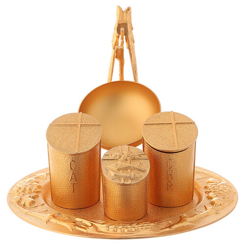 Baptismal set, gold plated casted brass 1