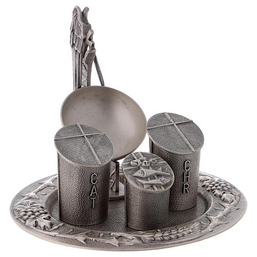 Baptismal set, silver-plated casted brass 4