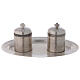 Silver-plated brass double Holy oils stock 50 ml s1