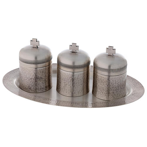 Holy oils set of 3 silver-plated brass 50 ml 6