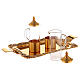 Handmade gold-plated brass ampoule service s2