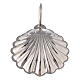 Baptismal shell in silver-plated finish with ring handle s3