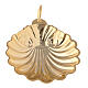 Baptismal shell 9 cm golden brass 24K s2