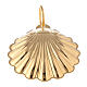 Baptismal shell 9 cm golden brass 24K s3