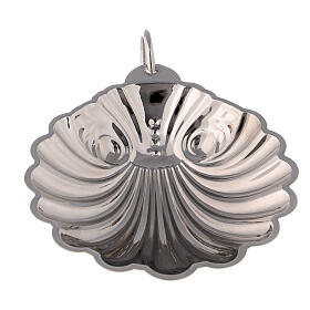 Baptismal shell in silver plated brass with handle