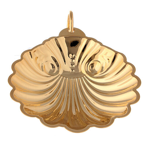 24K gold baptismal shell with handle 2
