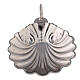 Silver plated brass baptismal shell 9 cm s2