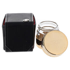 Leather pouch single jar holy oils INF