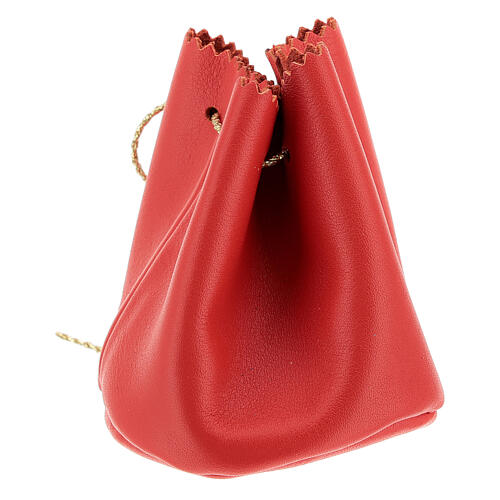 Holy oil bag in red leather 2