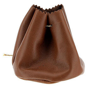Holy oil bag in brown leather