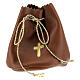 Holy oil bag in brown leather s1