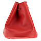 Bolsa para vasos de Santos Óleos couro natural vermelho 10x11x11 cm s2