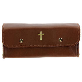 Brown leather case for 3 Holy oils stocks