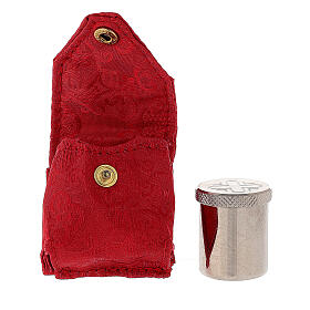 Single jar for holy oils with red pouch 5x5x3 cm